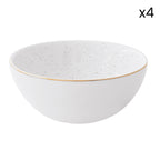 Artesanal - Set De 4 Bols - Porcelaine - Blac