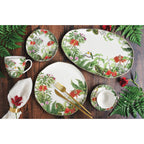 Exotica - Set Of 6 Coffee Cups With Saucers - Porcelain - Multicolour