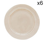 Abitare - Set of 6 Dinner Plates - Porcelain - Beige