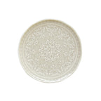 Abitare - Set De 6 Assiettes À Dessert En Relief - Porcelaine - Gris Clair