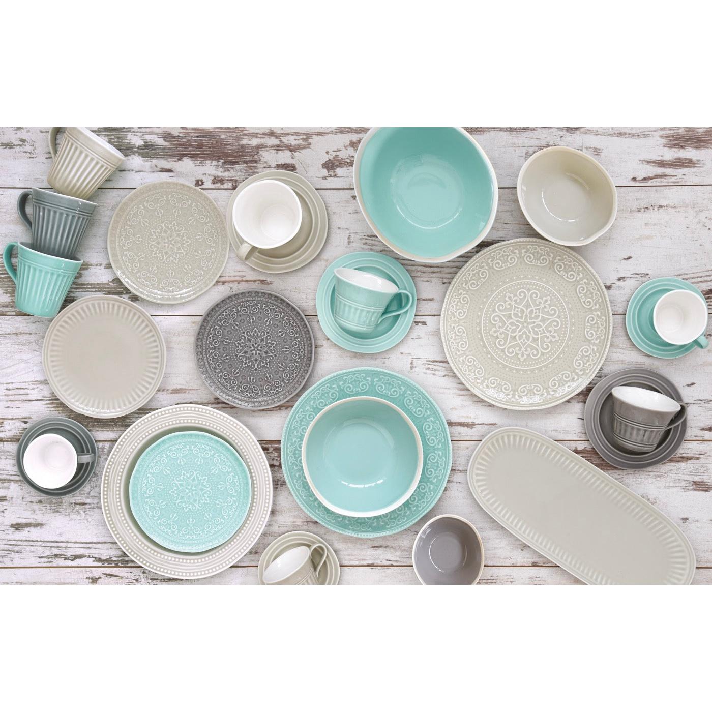 Abitare - Set of 6 Mugs - Porcelain - Light Grey