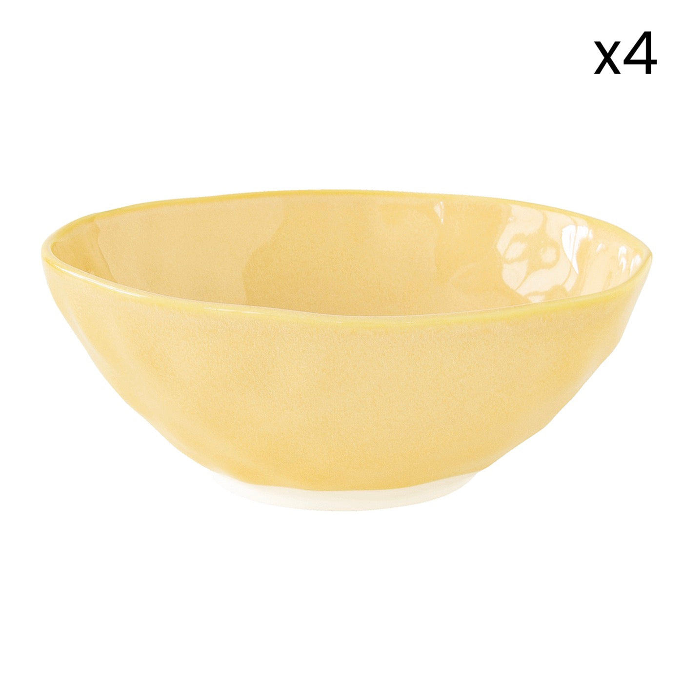 Interiors - Set De 4 Bols - Porcelaine - Jaune