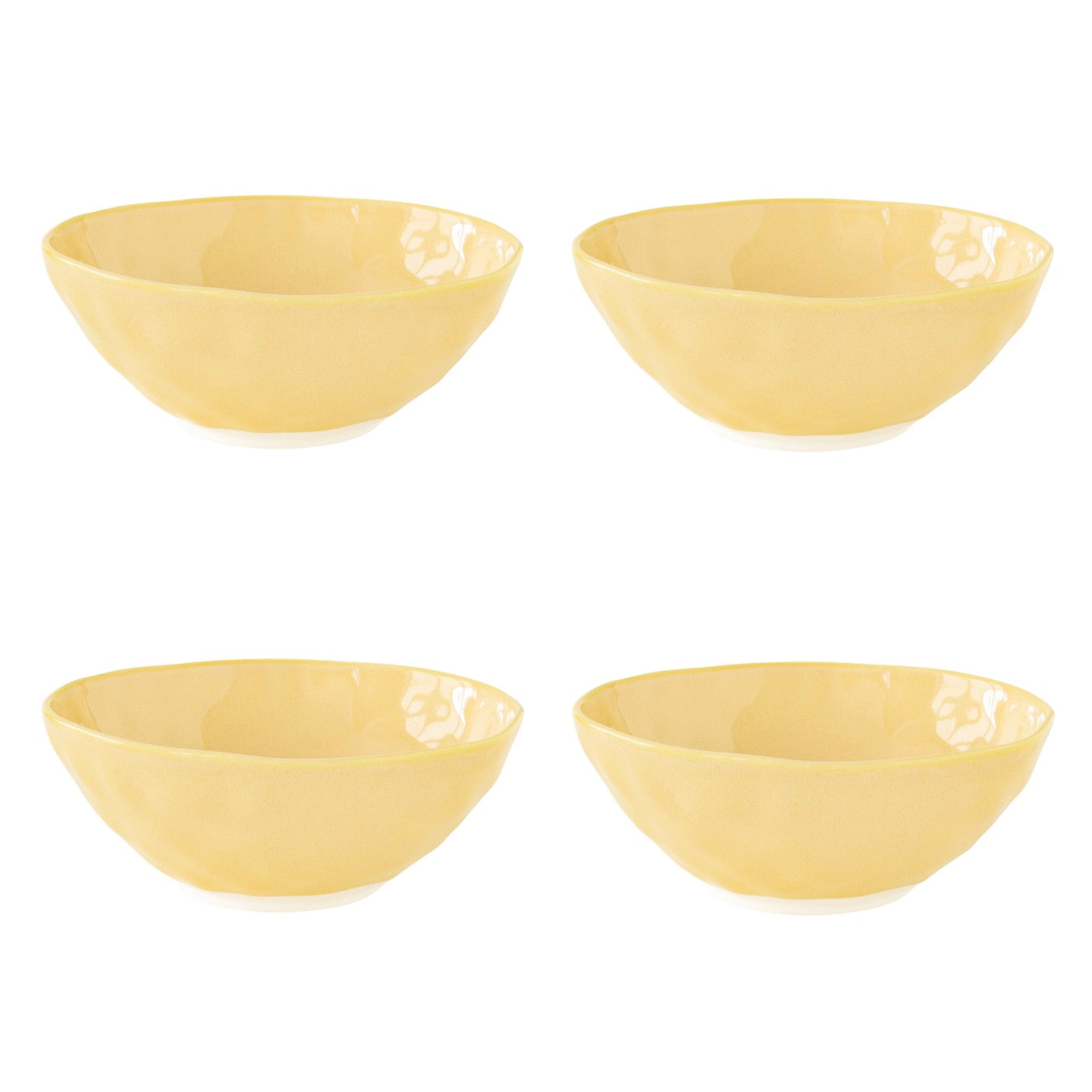 Interiors - Set De 4 Bols - Porcelaine - Jaune