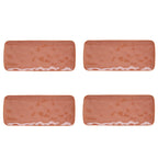 Interiors - Set De 4 Assiettes Rectangulaires - Porcelaine - Brique