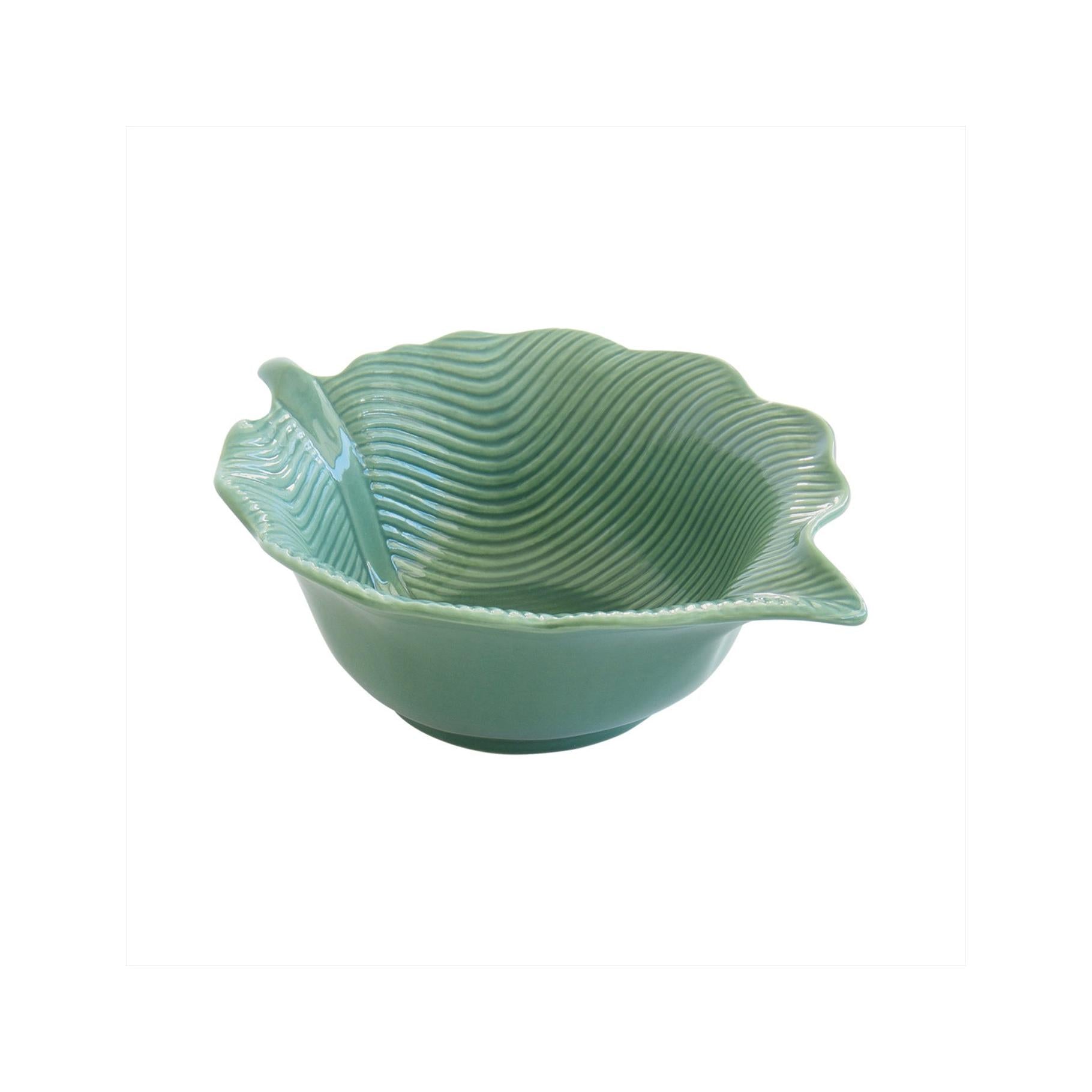 Madagascar - Coupelle Feuille - Porcelaine - Vert Clair