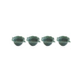 Madagascar - Set Of 4 Mini Leaf Bowls - Porcelain - Green