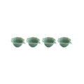 Madagascar - Set Of 4 Mini Leaf Bowls - Porcelain - Light Green