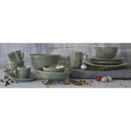 Essential - Set De 4 Assiettes Plates - Grès - Vert