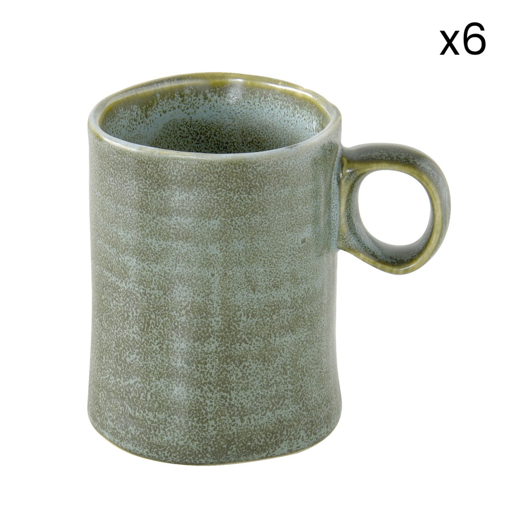 Essential - Set De 6 Mugs - Grès - Vert