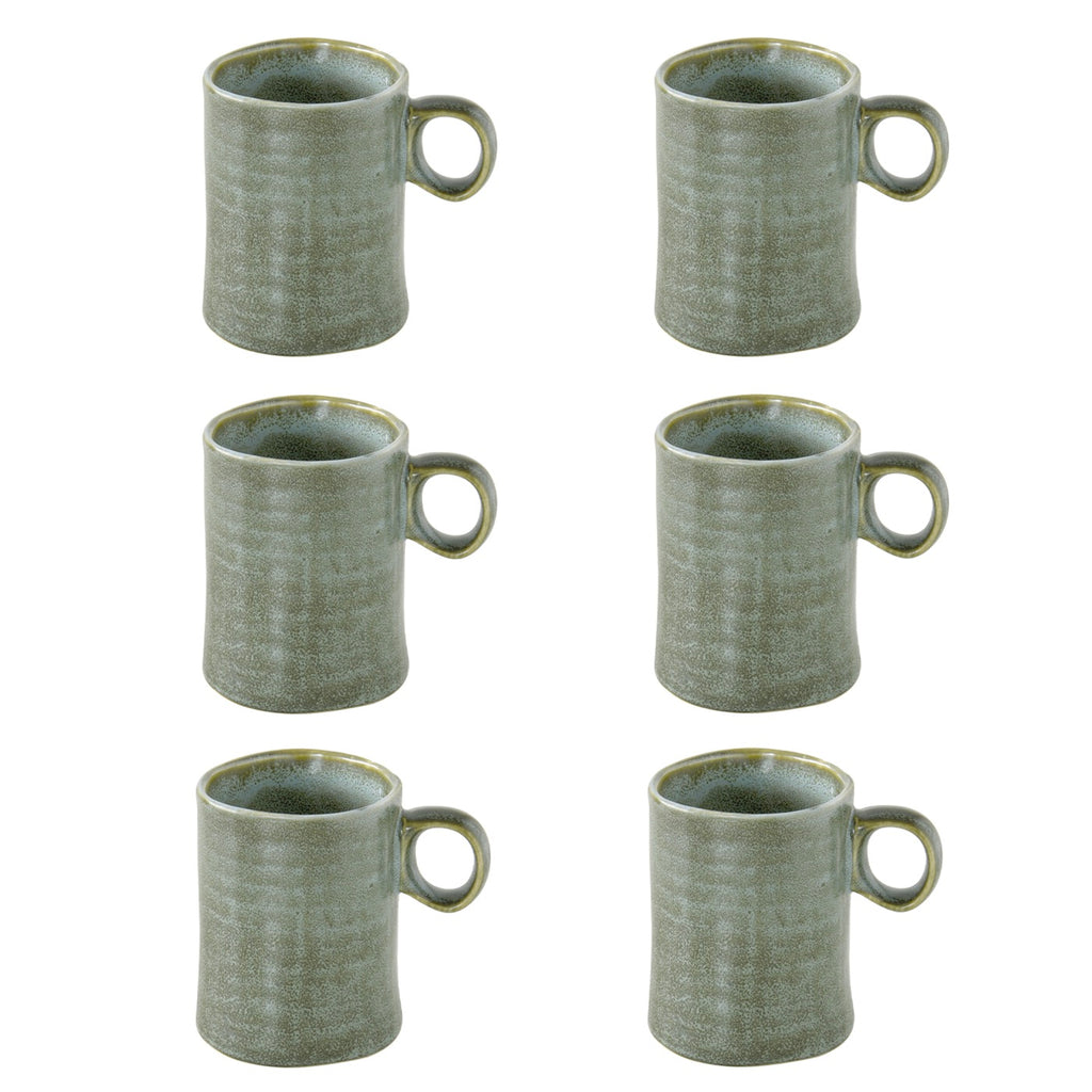 Essential - Set De 6 Mugs - Grès - Vert