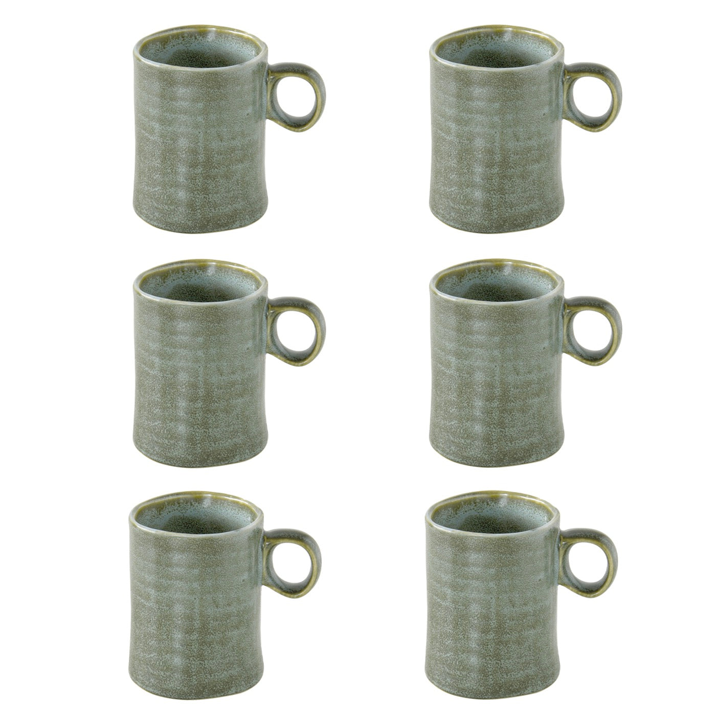 Essential - Set De 6 Mugs - Grès - Vert