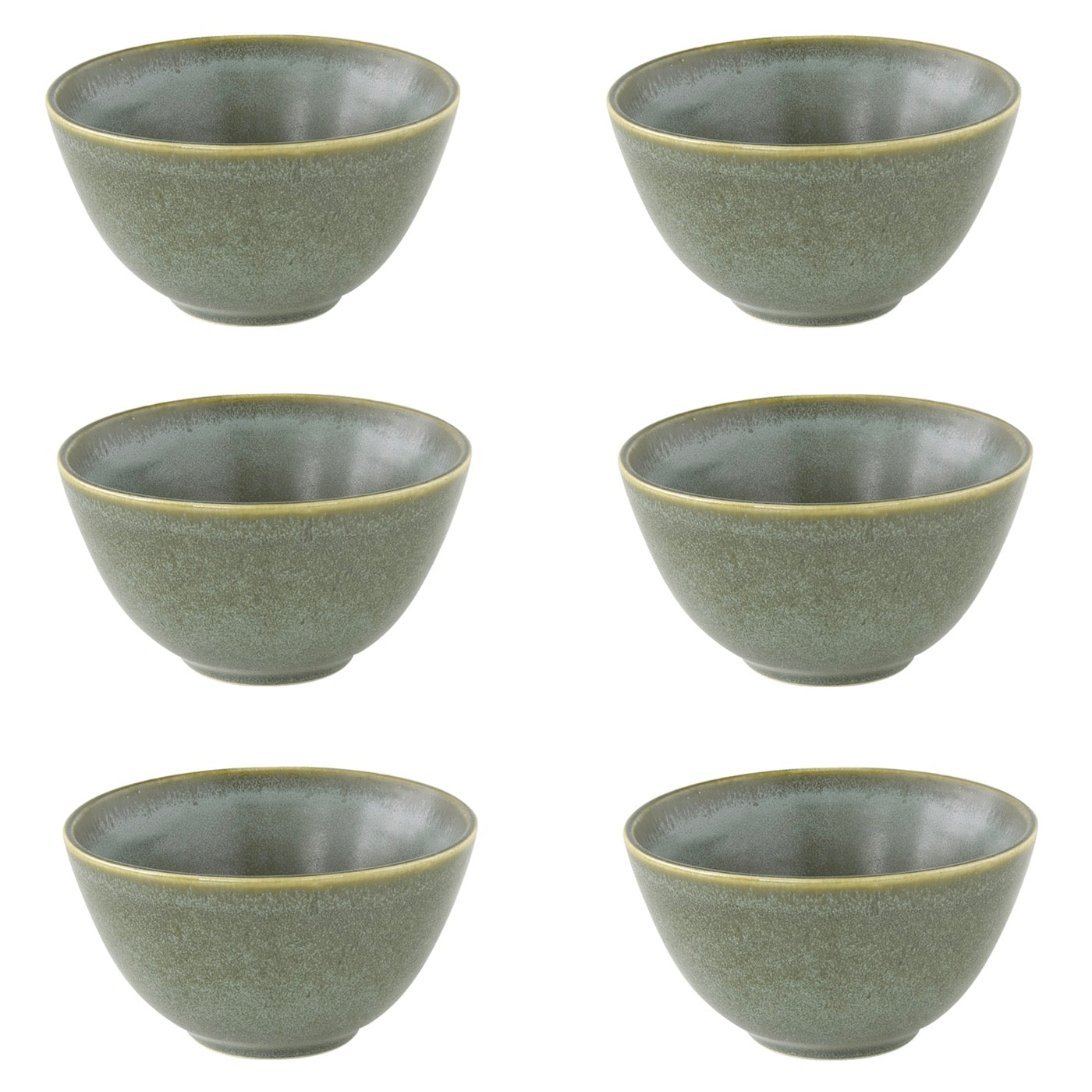Essential - Set De 6 Bols - Grès - Vert