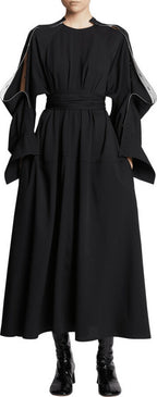 Proenza Schouler - Lightweight Crepe Belted Dress - Black - Mujer
