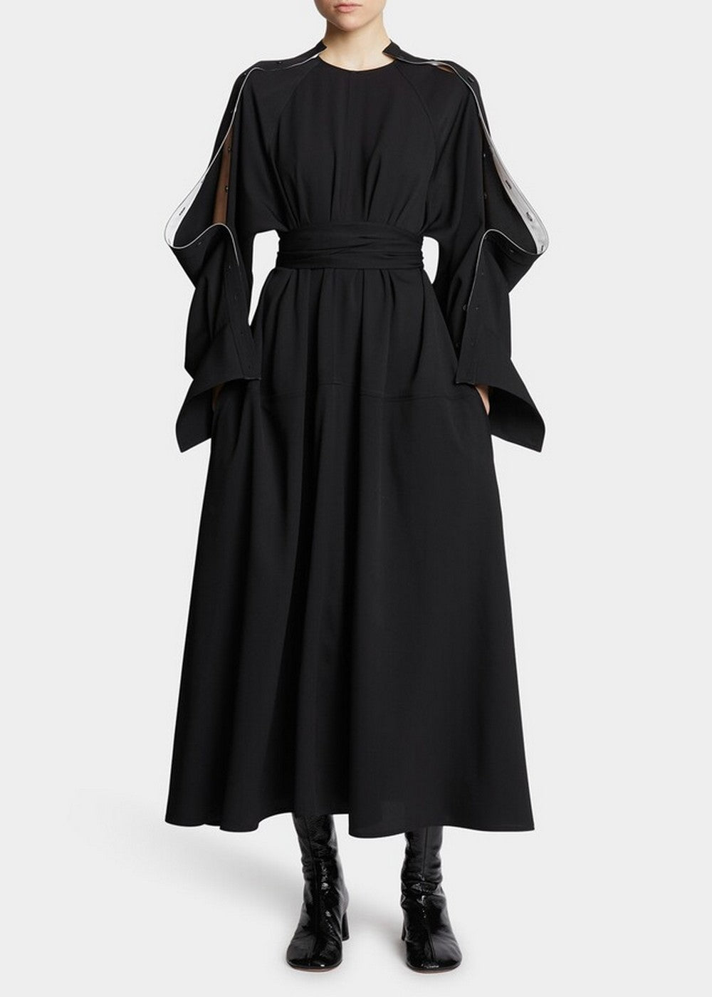 Proenza Schouler - Lightweight Crepe Belted Dress - Black - Mujer