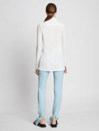 Proenza Schouler - Bi-Stretch Crepe Slim Pants - Pale Blue - Women