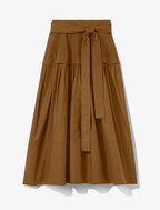 Proenza Schouler - Poplin Belted Skirt - Tobacco - Femme