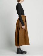 Proenza Schouler - Poplin Belted Skirt - Tobacco - Femme
