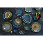 Genesis - Set De 4 Assiettes Plates - Grès - Bleu