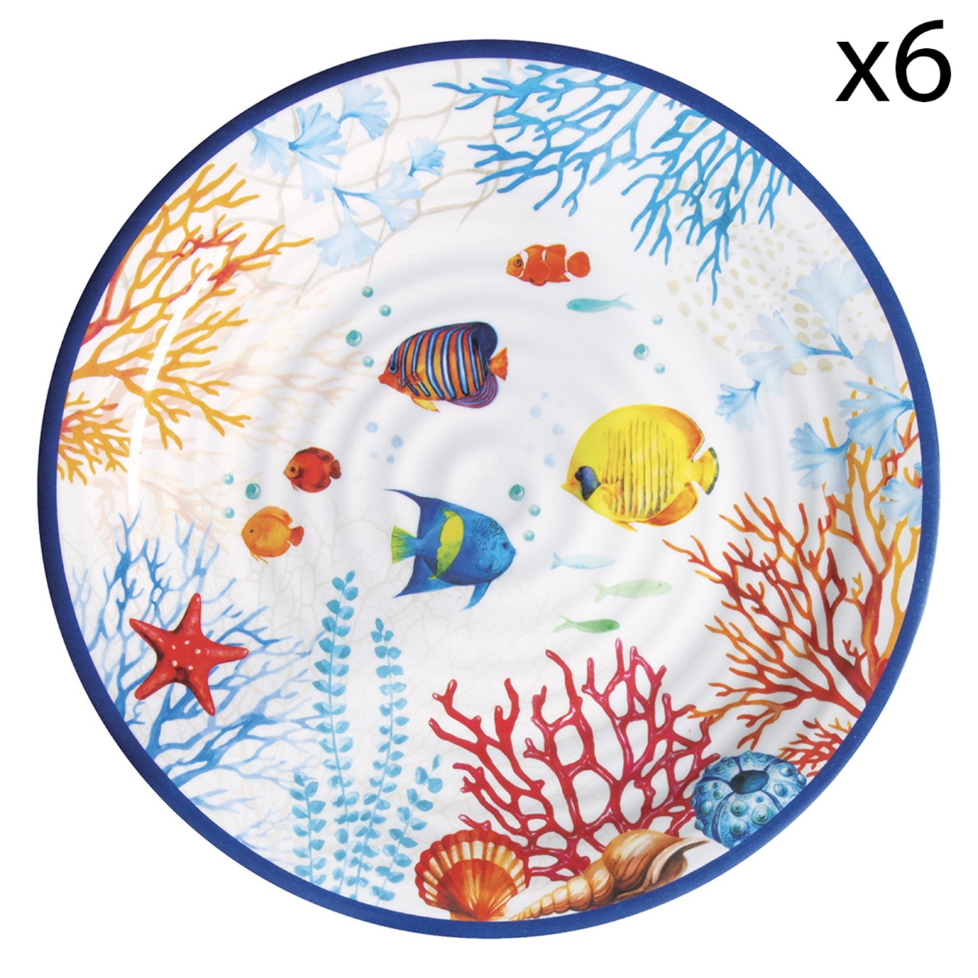 Bora Bora - Set De 6 Assiettes À Dessert - Multicolore