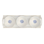 Elegance - Set De 3 Bols Avec Support - Porcelaine - Multicolore