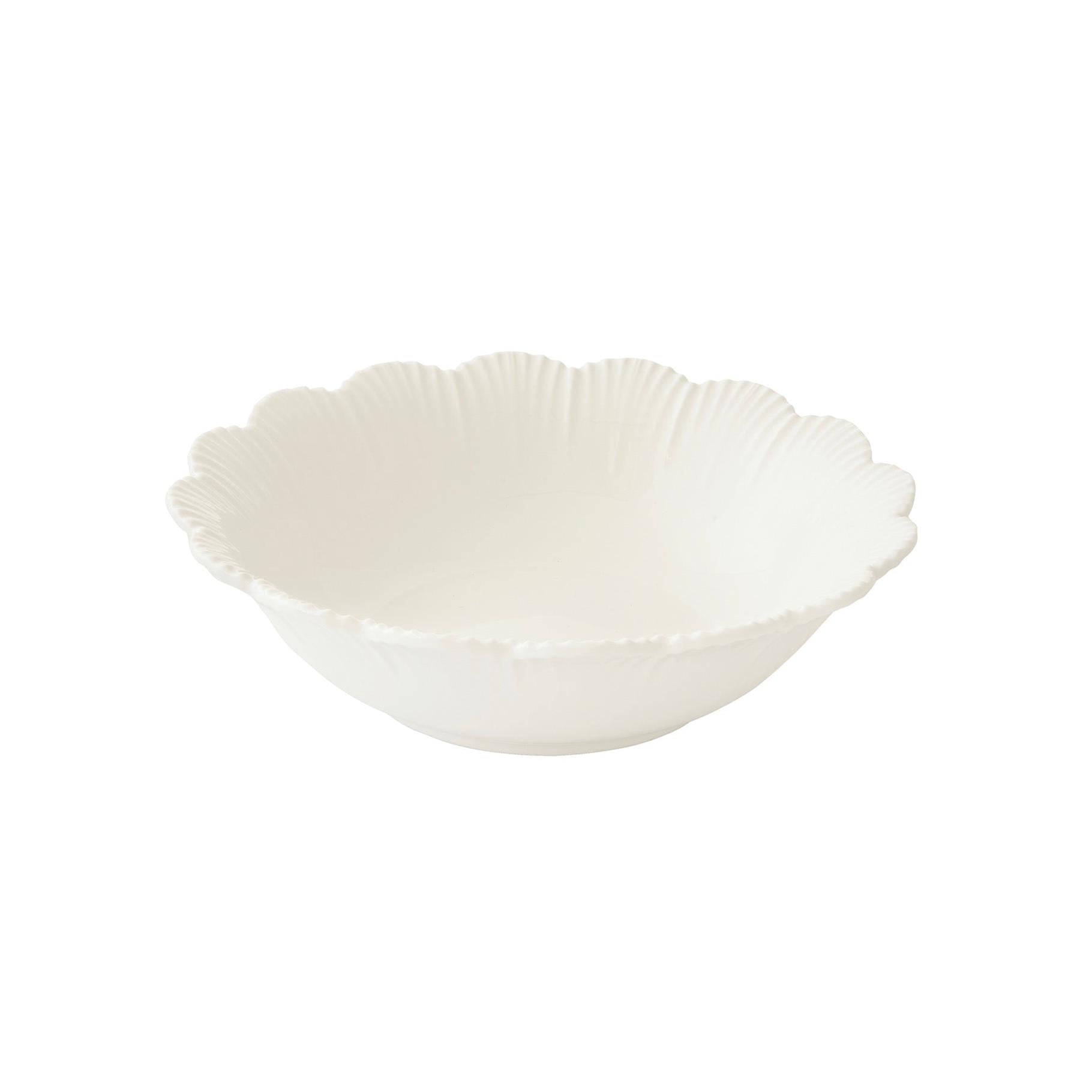 Fleuri - Set Of 6 Deep Plates - Porcelain - White