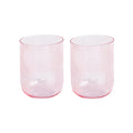 Rainbow - Set of 2 Water Glasses - Glass - Pink