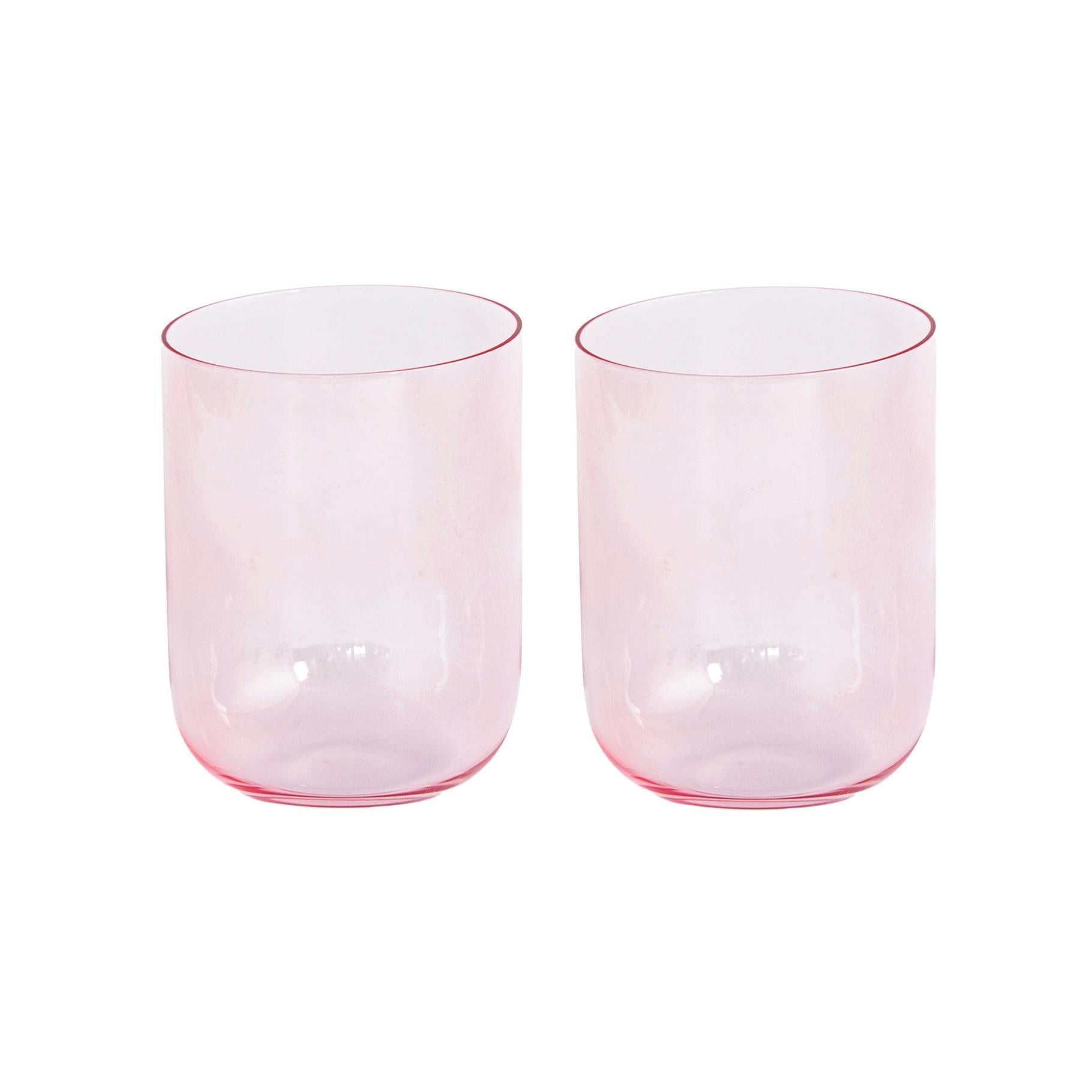 Rainbow - Set of 2 Water Glasses - Glass - Pink