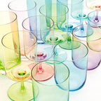 Rainbow - Set De 2 Copas De Vino - Vidrio - Azul