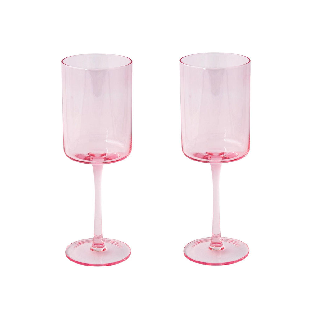 Rainbow - Set of 2 Wine Glasses - Glass - Pink