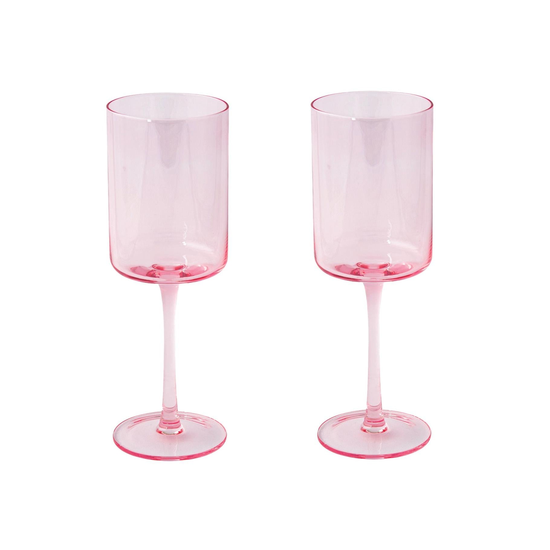 Rainbow - Set of 2 Wine Glasses - Glass - Pink