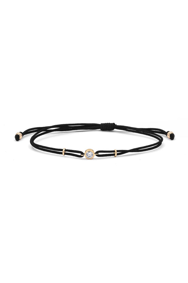 Bracelet Double "Mon Divin Noir" Diamant D0,10/1