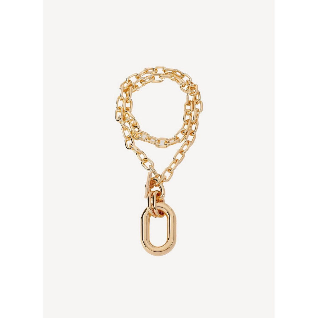 Colgante Xl De Metal Dorado - Mujer