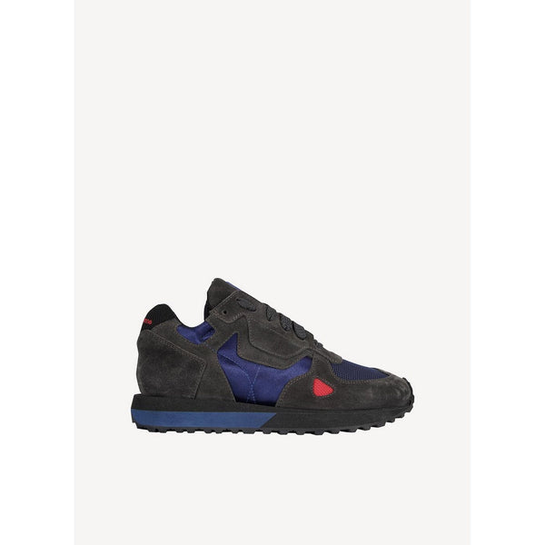 Zapatillas de piel - Azul Marino Gris