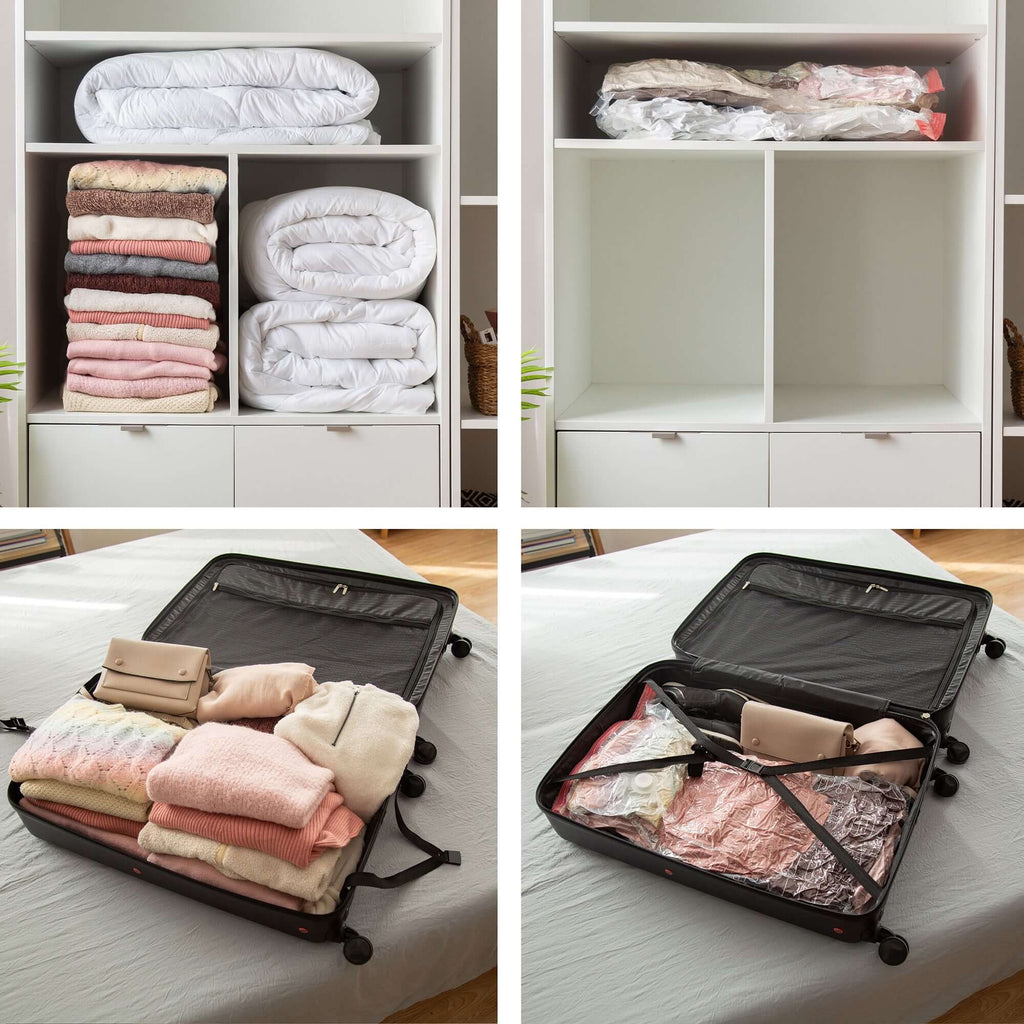 Set van 10 vacuüm opbergzakken Aspispace - Maten M+L + Pomp