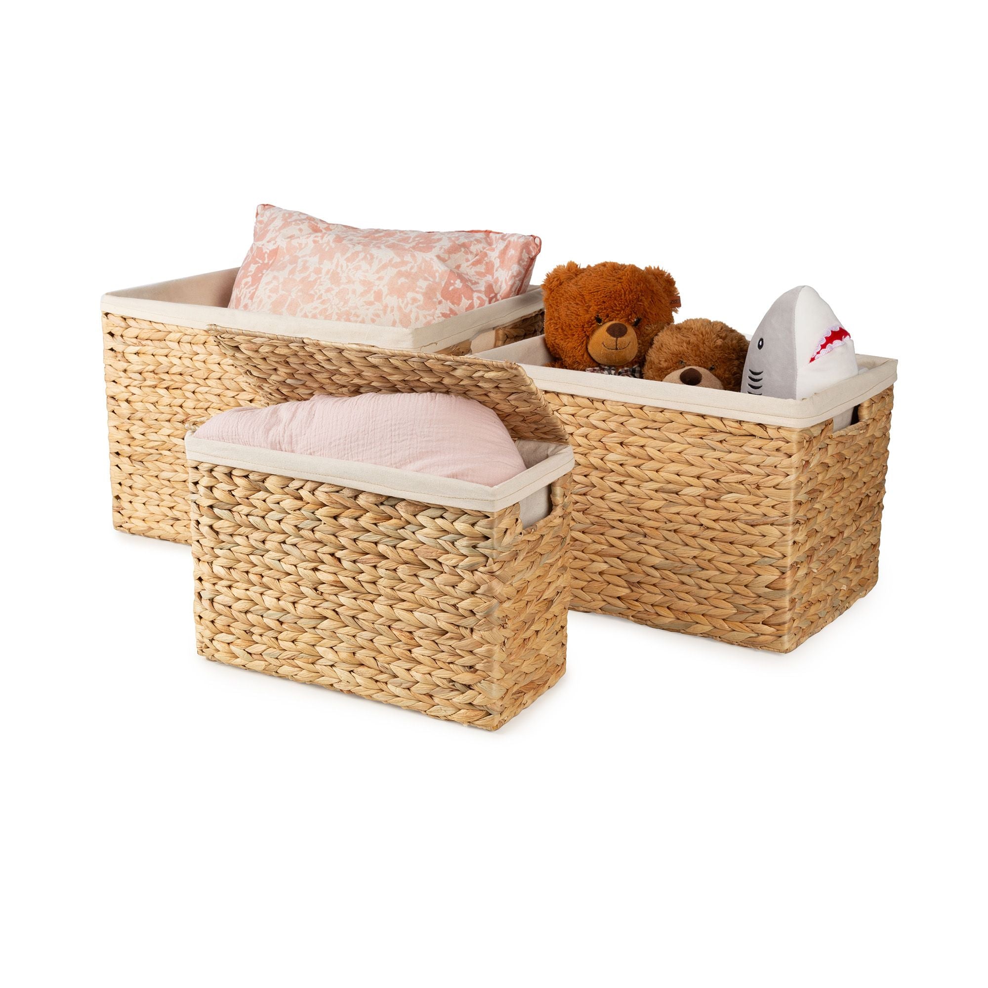 Lot 3 Malles De Rangement Naturelles