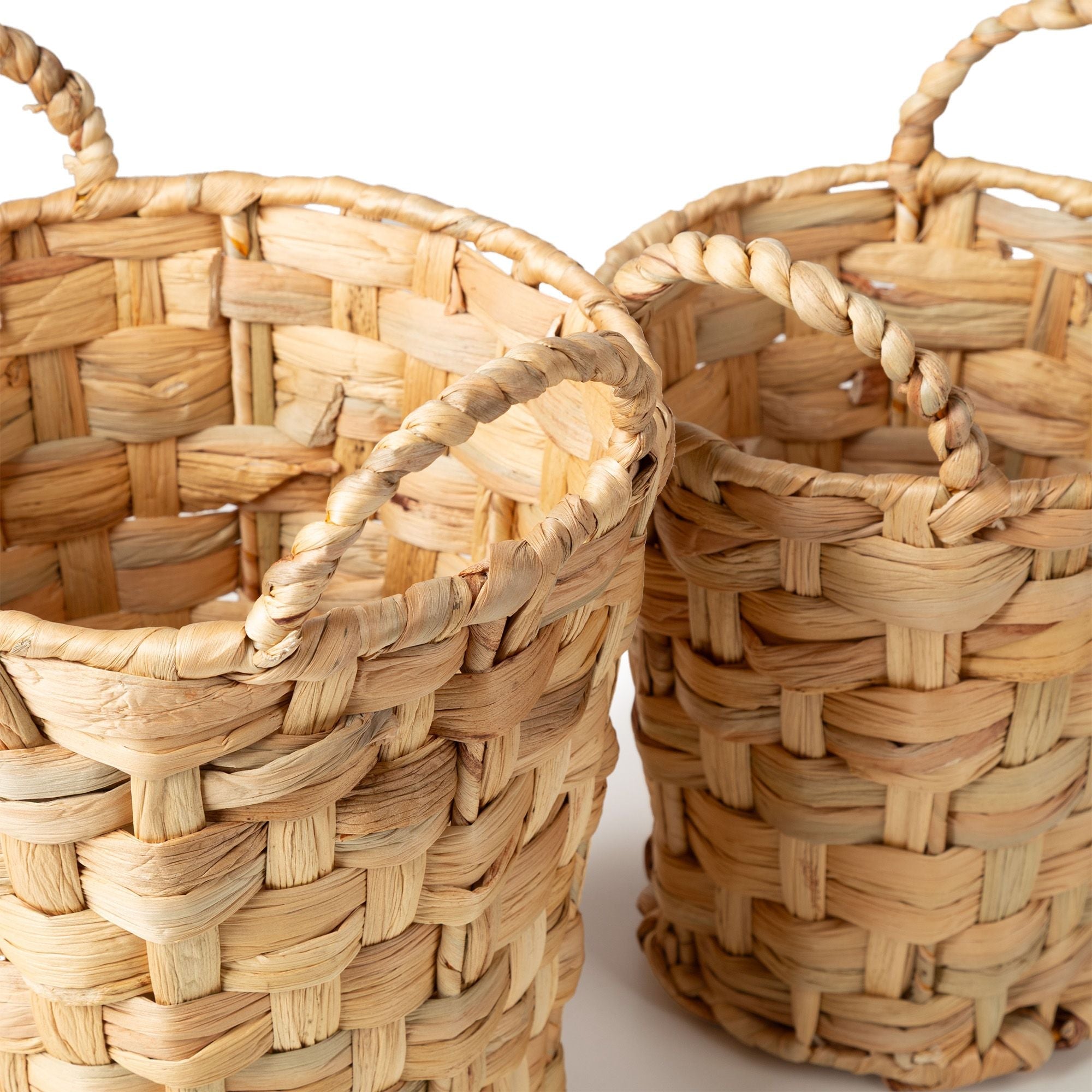 Lot 4 Paniers De Rangement Naturels