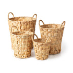 Lot 4 Paniers De Rangement Naturels