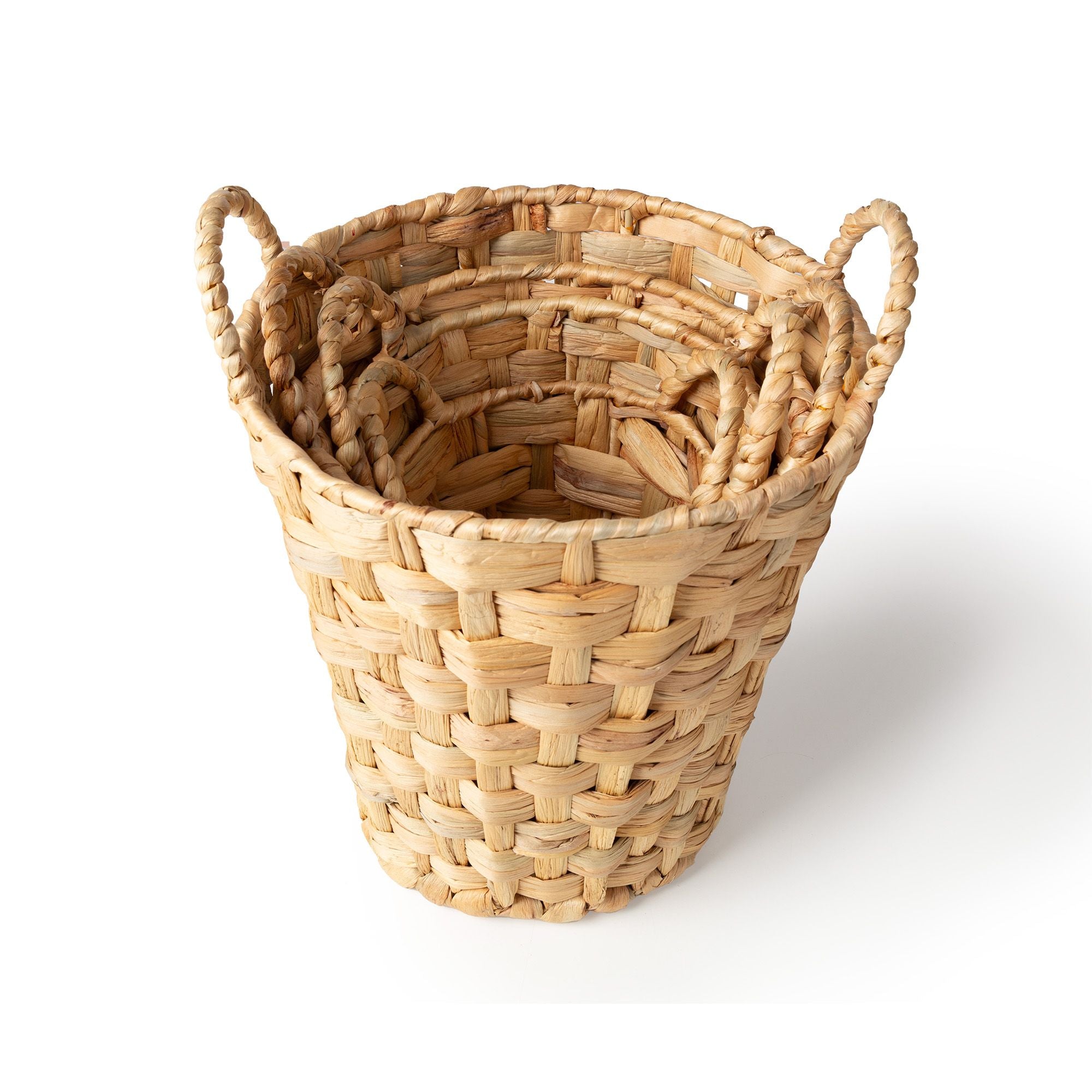 Lot 4 Paniers De Rangement Naturels