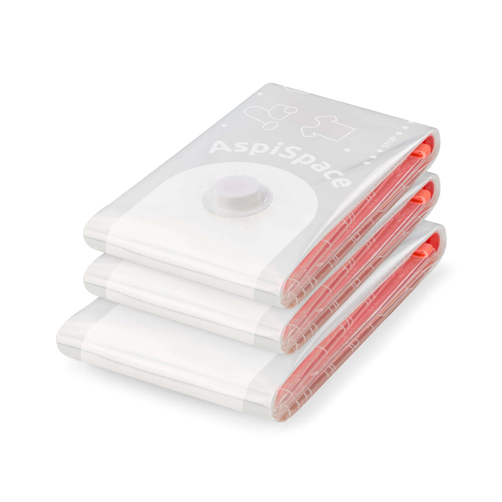 Lot 3 Sacs Rangement Sous Vide Aspispace - Tailles M+L