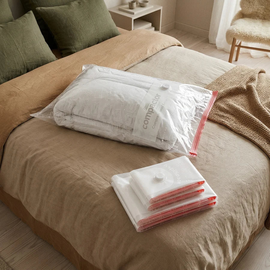 Set of 5 Aspispace Vacuum Storage Bags - Sizes M+L