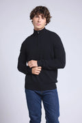 Jersey Cuello Cremallera Alto Rayman - Negro - Hombre