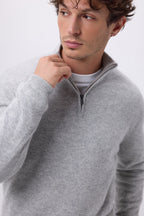 Jersey de cuello alto con cremallera Rayman - Gris claro - Hombre