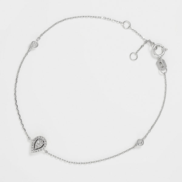 "Hathor" bracelet D0.12/27 - 375/1000 White Gold