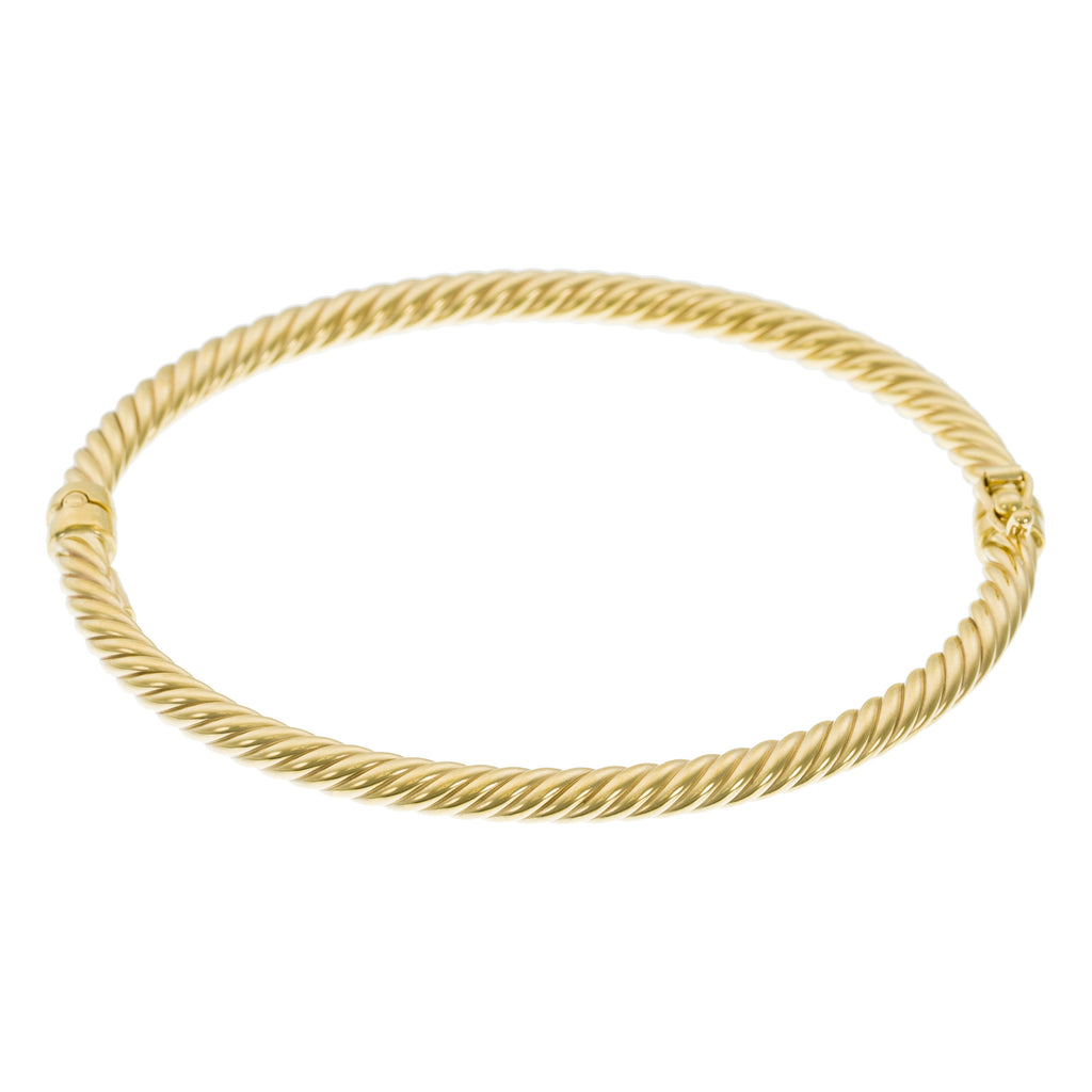 Twisted bracelet in 375/1000 yellow gold