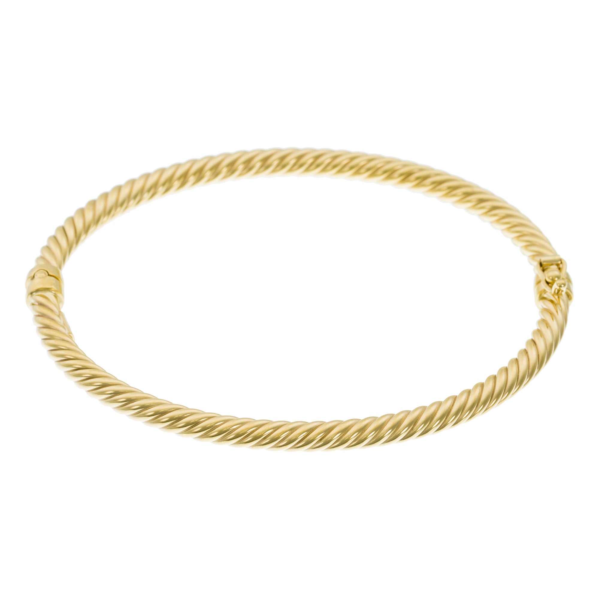 Twisted bracelet in 375/1000 yellow gold