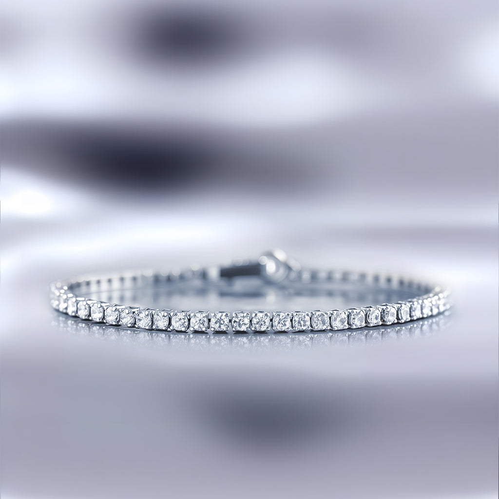 Bracelet"Sublime Rivière" Or Blanc 375/1000 D1,040/86
