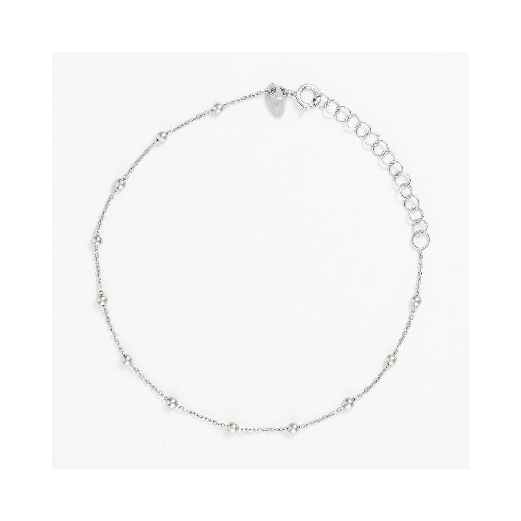 Pulsera De Cadena De Bolas En Oro Blanco 375/1000