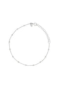 Pulsera de cadena de bolas de oro blanco