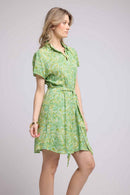 Robe Courte Manches Courtes - Vert