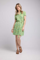 Robe Courte Manches Courtes - Vert